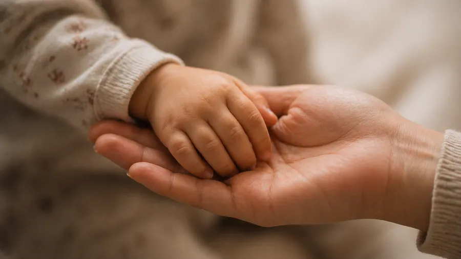Child's hand in parent's hand — child support UAE